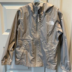 The North Face Girls Light Grey Rain Jacket | Size XXS